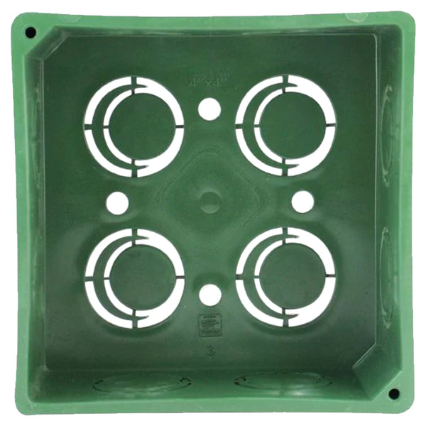Tapas de PVC Registro Electrico MXBVD-002-3 5 Pzs 19mm Diámetro Tapa  Cuadrada con Salida Redonda Verde PVC, BoxCover Orbed