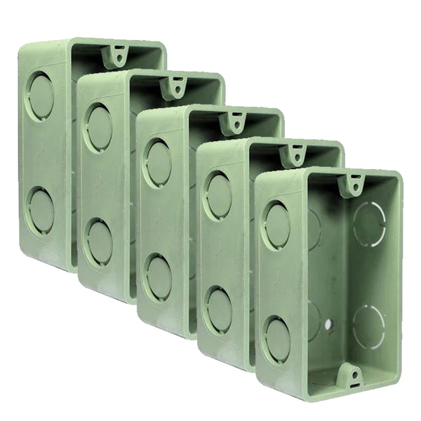 Tapas de PVC Registro Electrico MXBVD-002-3 5 Pzs 19mm Diámetro Tapa  Cuadrada con Salida Redonda Verde PVC, BoxCover Orbed