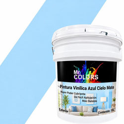 $1078.67 - 1Pza,19L, Pintura Vinílica Mate, Exterior, Secado 30 min, Color Laguna., MXLGQ-001, Empaque: 27X37X30 cm, 27kg, Envío: 0 Días