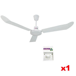 $2345.36 - 1Pza, Blanco, Control 5 Velocidades, 14340m3/hr, Aspas 56"Ø, 127V., MXSRA-001, Empaque: 80X20X35 cm, 10kg, Envío: 0 Días