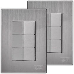 $175.22 - 2Pzas, Apagadorx3, 125-250VCA, 10A, 50/60Hz, Plateado, Acero Inoxidable/PC., MXIIX-002, Empaque: 9X14X12 cm, 0.180kg, Envío: 0 Días