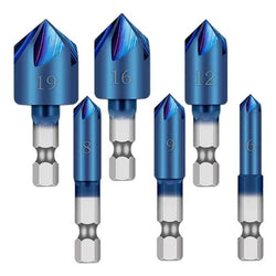 $281.13 - 1Kit, 6pzs, No. 19,16,12,9,8,6mm, Azul, Acero, Avellanador, MXDBL-001, Empaque: 7X7X2 cm, 0.135kg, Envío: 0 Días