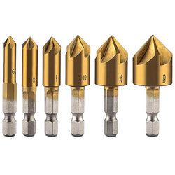 $220.01 - 1Kit, 6pzs, 6,8,9,12,16,19mm, Dorado, Acero, Avellanador, MXDGN-001, Empaque: 7X7X2 cm, 0.135kg, Envío: 0 Días