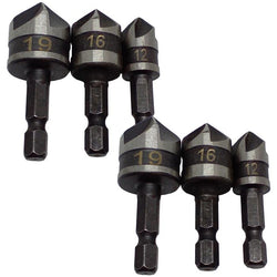 $482.83 - 2Kits, 6pzs, 12,16,19mm, Negro, Acero, Avellanador, MXDBK-002, Empaque: 7X7X4 cm, 0.188kg, Envío: 0 Días