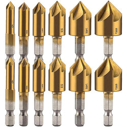 $425.01 - 2Kits, 12pzs, 6,8,9,12,16,19mm, Dorado, Acero, Avellanador, MXDGN-002, Empaque: 7X7X4 cm, 0.270kg, Envío: 0 Días