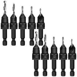 $490.61 - 2Kits, 10pzs, 5,6,8,10,12mm, Negro, Acero, Avellanador, MXRDP-002, Empaque: 8X8X8 cm, 0.270kg, Envío: 30 Días