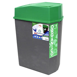 $309.15 - 1Pza, 24L, 36x23cm boca, 49cm altura con tapa, Polietileno Reciclado, Color Gris, Tapa Verde., MXCCX-001, Empaque: 37X34X24 cm, 0.5kg, Envío: 0 Días