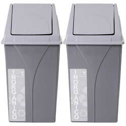 $534.87 - 2Pzas, 20L, 30x30cm boca, 59cm altura con tapa, Polietileno/Polipropileno, Color Gris, Tapa Gris., MXECJ-002, Empaque: 30X43X30 cm, 0.7kg, Envío: 0 Días