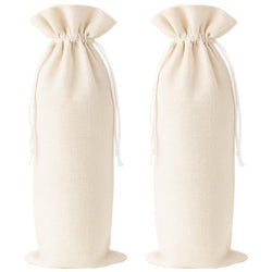 $109.27 - 2Pzas, Beige Blanco, 15x35cm, Lino, Bolsa de Botella., MXWVE-002, Empaque: 16X36X1 cm, 0.01kg, Envío: 0 Días