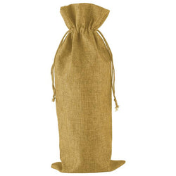 $75.34 - 1Pza, Cáñamo Obscuro, 15x35cm, Lino, Bolsa de Botella., MXHPV-001, Empaque: 16X36X1 cm, 0.01kg, Envío: 0 Días