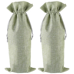 $135.67 - 2Pzas, Verde Claro, 15x35cm, Lino, Bolsa de Botella., MXIHV-002, Empaque: 16X36X1 cm, 0.01kg, Envío: 0 Días