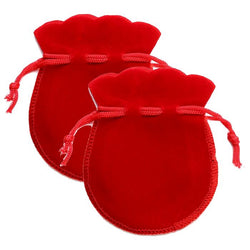 $56.38 - 2Pzas, Rojo, 7x9cm, Terciopelo, Bolsa en Forma de Calabaza. , MXREY-002, Empaque: 8X10X1 cm, 0.01kg, Envío: 0 Días