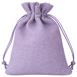 $27.43 - 1Pza, Lila, 10x14cm, Bolsa de Lino Yute., MXJEA-001, Empaque: 11X15X1 cm, 0.01kg, Envío: 0 Días