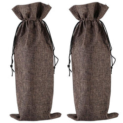 $135.67 - 2Pzas, Café, 15x35cm, Lino, Bolsa de Botella., MXEEF-002, Empaque: 16X36X1 cm, 0.01kg, Envío: 0 Días