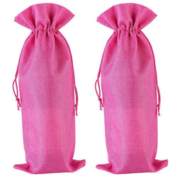 $135.67 - 2Pzas, Rosa, 15x35cm, Lino, Bolsa de Botella., MXIVR-002, Empaque: 16X36X1 cm, 0.01kg, Envío: 0 Días