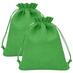 $60.28 - 2Pzas, Verde Pasto, 10x14cm, Bolsa de Lino Yute., MXJGG-002, Empaque: 11X15X1 cm, 0.01kg, Envío: 0 Días