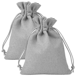 $39.87 - 2Pzas, Gris, 10x14cm, Bolsa de Lino Yute., MXJYL-002, Empaque: 11X15X1 cm, 0.01kg, Envío: 0 Días