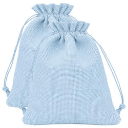 $37.79 - 2Pzas, Azul Cielo, 10x14cm, Bolsa de Lino Yute., MXJSY-002, Empaque: 11X15X1 cm, 0.01kg, Envío: 0 Días