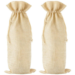 $109.27 - 2Pzas, Beige Amarillo, 15x35cm, Lino, Bolsa de Botella., MXWYV-002, Empaque: 16X36X1 cm, 0.01kg, Envío: 0 Días