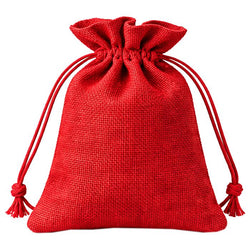 $27.43 - 1Pza, Rojo, 10x14cm, Bolsa de Lino Yute., MXJRD-001, Empaque: 11X15X1 cm, 0.01kg, Envío: 0 Días