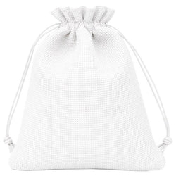 $27.43 - 1Pza, Blanco, 10x14cm, Bolsa de Lino Yute., MXJWH-001, Empaque: 11X15X1 cm, 0.01kg, Envío: 0 Días
