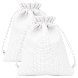 $39.87 - 2Pzas, Blanco, 10x14cm, Bolsa de Lino Yute., MXJWH-002, Empaque: 11X15X1 cm, 0.01kg, Envío: 0 Días