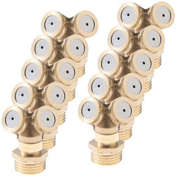 $805.14 - 10 pzs, Orificio 0.1mm, 0.3LPM, 30-300 PSI, Interior Acero inoxidable, Exterior Laton, Niebla Fina, UNC10-24 Hilo, 2 Cabezales., MXLES-002, Empaque: 15X10X15 cm, 0.6kg, Envío: 0 Días