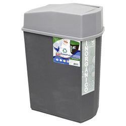 $309.15 - 1Pza, 24L, 36x23cm boca, 49cm altura con tapa, Polietileno Reciclado, Color Gris, Tapa Gris., MXCCQ-001, Empaque: 37X34X24 cm, 0.5kg, Envío: 0 Días