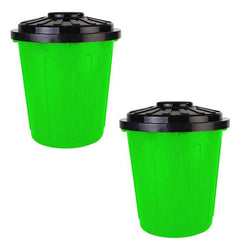 $298.15 - 2 Pzs, 7.5lts, 18x25cm, Polietileno, Color Verde, con Tapa Negra., MXRYG-002, Empaque: 31X23X27 cm, 0.10kg, Envío: 0 Días