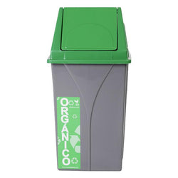 $298.58 - 1Pza, 20L, 30x30cm boca, 59cm altura con tapa, Polietileno/Polipropileno, Color Gris, Tapa Verde., MXECQ-001, Empaque: 30X41X30 cm, 0.5kg, Envío: 0 Días