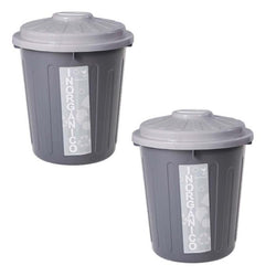 $523.19 - 2 Pzs, 22lts, 32x42cm, Polietileno, Color Gris, Tapa Gris., MXRCB-002, Empaque: 43X33X31 cm, 1.94kg, Env�o: 0 Dï