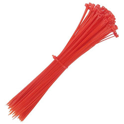 $134.58 - 1Paq, 100Pzas, 20cm, 2.5mm, Rojo, Nailon, A prueba de Ácidos, Autoextinguible., MXZEC-001, Empaque: 10X 25X 4 cm, 0.04kg, Envío: 0 Días