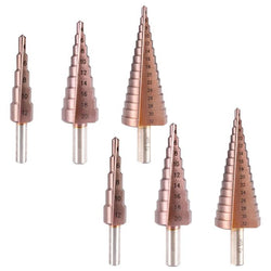 $2047.43 - 2Kits, 6pzs, 2 x 4-12, 2 x 4-20, 2 x 4-32mm, Acero, Bronce, Broca Cónica Escalonada Recta, MXOPP-002, Empaque: 9X11X8 cm, 0.188kg, Envío: 0 Días