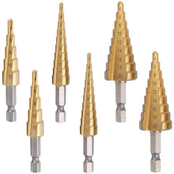 $454.33 - 2Kits, 6 Pzas, 2 x 3-12mm, 2 x 4-12mm, 2 x 4-20mm, 2.4cm Zanco, Escalonadas, Acero Alta Velocidad., MXTGO-002, Empaque: 11X21X6 cm, 0.16kg, Envío: 0 Días