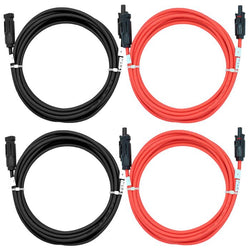 $391.42 - 2Kits, 1m, C.10, 6mm, Hembra y Macho MC4, 2 Negros, 2 Rojos. Total 4m, Cable y Conectores Fotovoltaicos., MXSOE-002, Empaque: 25X25X5 cm, 0.12kg, Envío: 0 Días