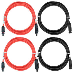 $466.86 - 2Kits, 1m, C.12, 4mm, Hembra y Macho MC4, 2 Negros, 2 Rojos. Total 4m, Cable y Conectores Fotovoltaicos., MXSRY-002, Empaque: 25X25X5 cm, 0.12kg, Envío: 0 Días