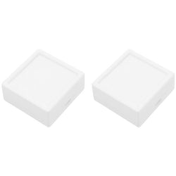 $85.87 - 2Pzas, Blanco, 4x4x1.7, Plástico, Interior Terciopelo, Joyero., MXMWI-002, Empaque: 5X5X4 cm, 0.023kg, Envío: 0 Días