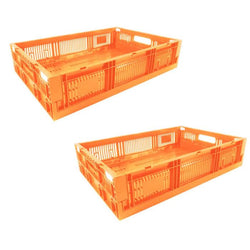 $740.89 - 2 Pzas, 15kg, 40x60x15cm, Apilable, Colapsable, Polietileno, Color Naranja., MXHXB-002, Empaque: 65X20X45 cm, 2kg, Envío: 0 Días