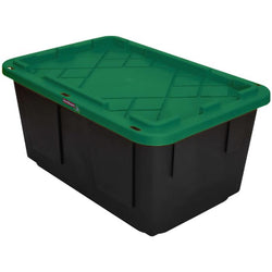 $383.75 - 1Pza, 102 Lt, 77x52x38cm, Apilable, Polietileno, Color Negro/Verde., MXBOG-001, Empaque: 77X37X52 cm, 3.2kg, Envío: 0 Días