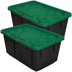 $713.31 - 2Pzas, 102 Lt, 77x52x38cm, Apilable, Polietileno, Color Negro/Verde., MXBOG-002, Empaque: 77X45X52 cm, 6.4kg, Envío: 0 Días