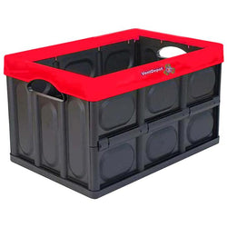 $321.76 - 1 Pza, 10kg, 53x36x29cm, Apilable y Colapsable, Polietileno, Color Negro/Rojo., MXITR-001, Empaque: 56X9X39 cm, 1kg, Envío: 0 Días