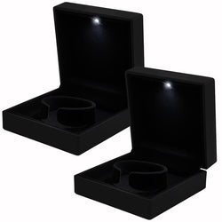 $565.98 - 2Pzas, Negro,10x10x4.5cm, PVC, Joyero., MXUMG-002, Empaque: 10X10X10 cm, 0.274kg, Envío: 0 Días