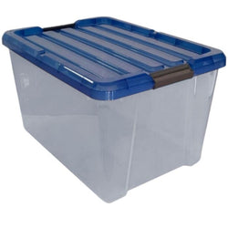 $317.96 - 1 Pza, 42kg, 58x26x40cm,  Apilable, Polietileno, Color Transparente/Azul., MXBOU-001, Empaque: 63X60X45 cm, 3kg, Envío: 0 Días