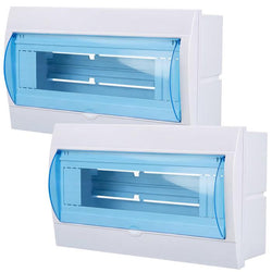 $938.23 - 2Pzas, 9-12 Vías, 240x75x150mm,Interruptor de Riel (DIN), Plástico, Blanco/Azul., MXSZI-002, Empaque: 25X8X32 cm, 0.772kg, Envío: 20 Días