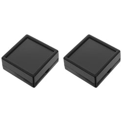 $85.87 - 2Pzas, Negro, 4x4x1.7, Plástico, Interior Terciopelo, Joyero., MXMBQ-002, Empaque: 5X5X4 cm, 0.023kg, Envío: 0 Días