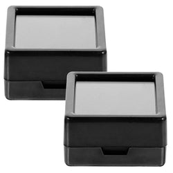 $57.31 - 2Pzas, Negro, 3x3x1.7cm, Plástico, Interior Terciopelo, Joyero., MXMBK-002, Empaque: 4X4X4 cm, 0.012kg, Envío: 0 Días