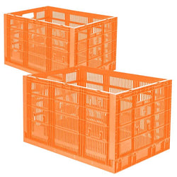 $1163.50 - 2 Pzas, 25kg, 40x60x34cm, Apilable y Colapsable, Polietileno, Color Naranja., MXHXG-002, Empaque: 56X36X46 cm, 8kg, Envío: 0 Días