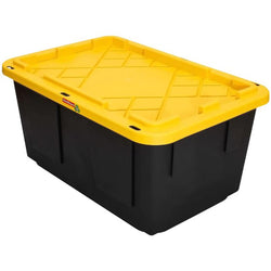 $435.27 - 1Pza, 102 Lt, 77x52x38cm, Apilable, Polietileno, Color Negro/Amarillo., MXXBP-001, Empaque: 77X37X52 cm, 3.2kg, Envío: 0 Días