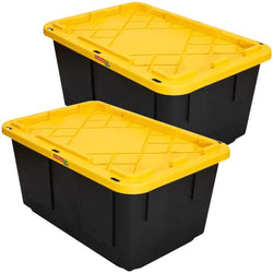 $816.36 - 2Pzas, 102 Lt, 77x52x38cm, Apilable, Polietileno, Color Negro/Amarillo., MXXBP-002, Empaque: 77X45X52 cm, 6.4kg, Envío: 0 Días