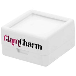 $40.39 - 1Pza, Blanco, 3x3x1.7cm, Plástico, Interior Terciopelo, Joyero con Logo., MXGLQ-001, Empaque: 4X4X2 cm, 0.006kg, Envío: 0 Días